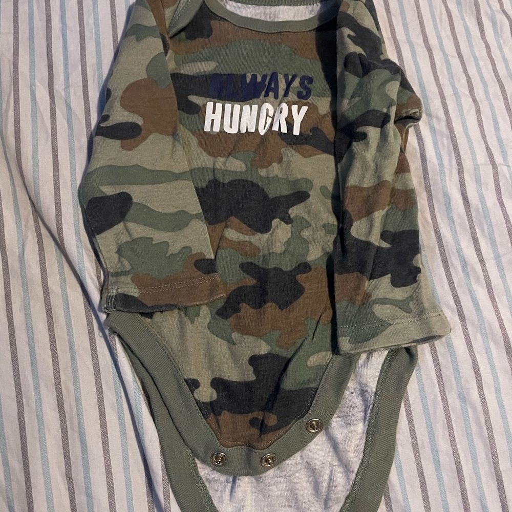 Always Hungry Camo Kids Bodysuit